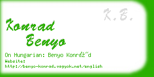 konrad benyo business card